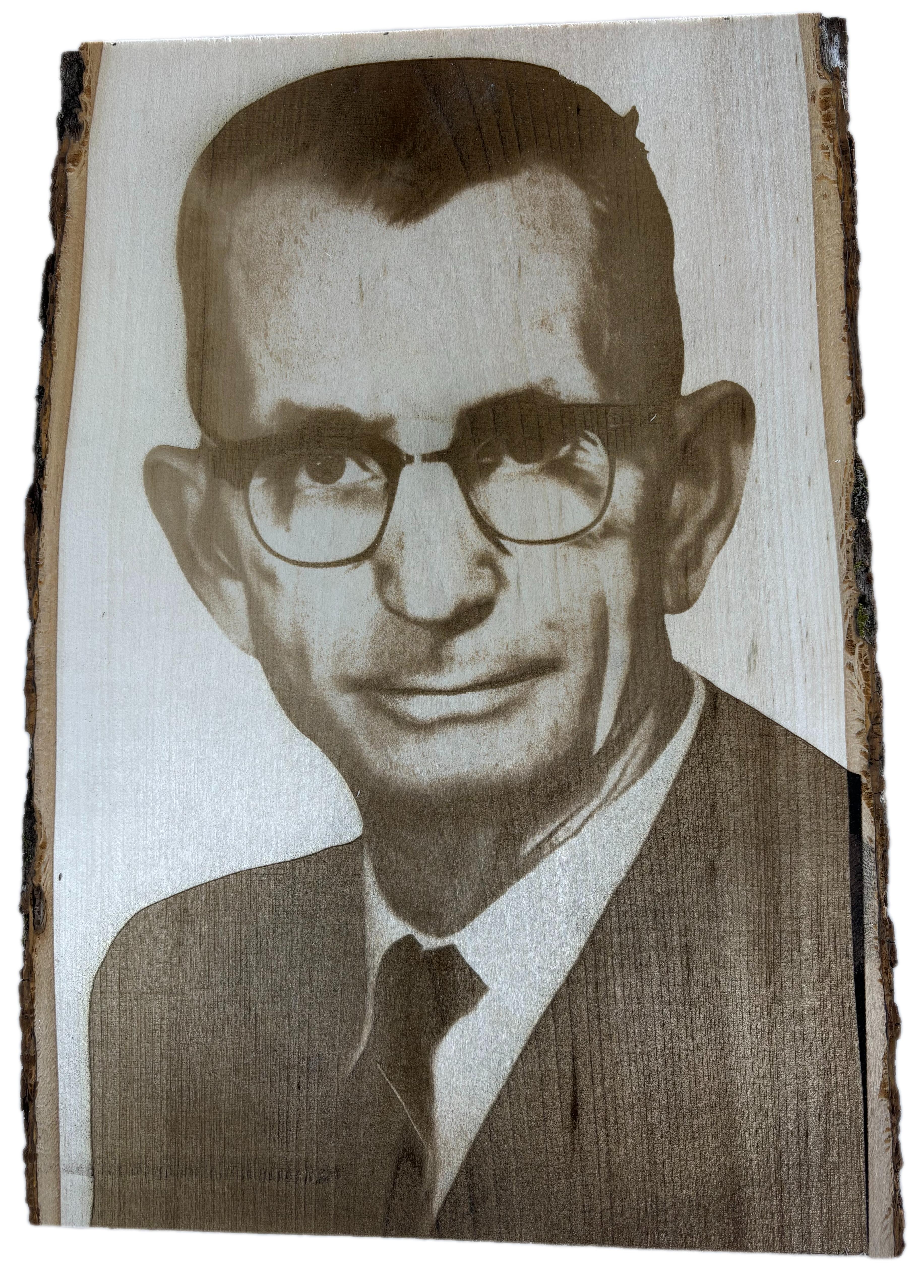 Custom Laser-Engraved Wooden Memorial Plaque - Personalized Photo Tribute